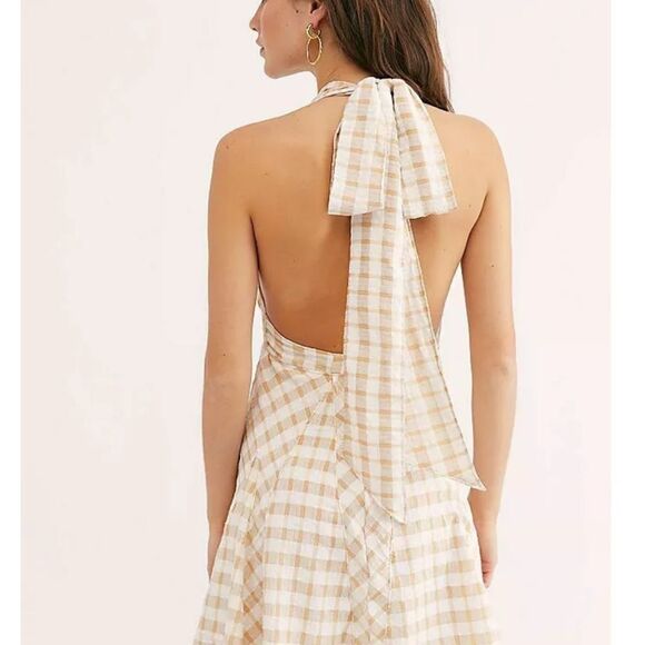 NWT Free People Do The Twist Mini Dress Tea combo Seersucker - Picture 10 of 10